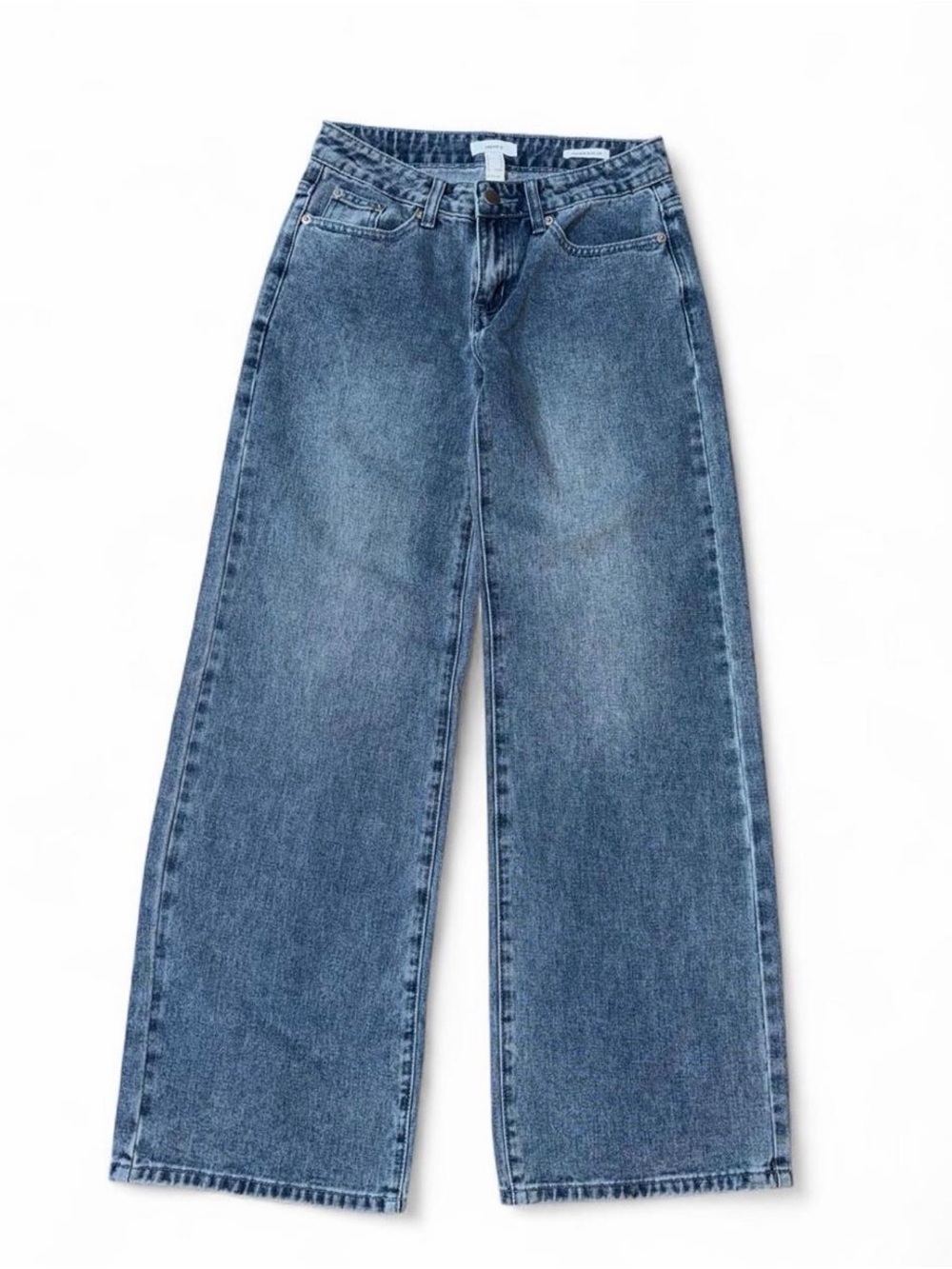 Forever 21 Women's Wide Leg Jeans in Blue Wash